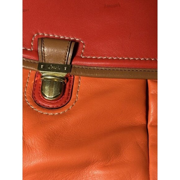 Coach Poppy Large Dylan Satchel Purse Handbag Shoulder Crossbody Leather - Picture 5 of 16